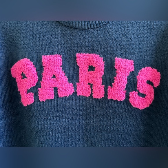 🩷 Express PARIS BOUCLE KNIT PATCH SWEATER Women’s - Picture 9 of 12